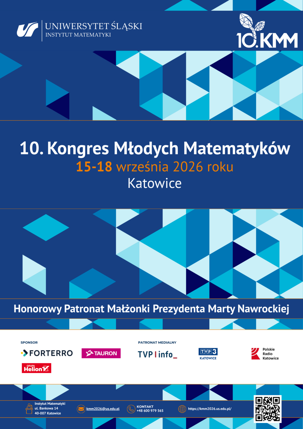 Oficjalny plakat 10. Kongresu Młodych Matematyków (1414 x 2000 px)